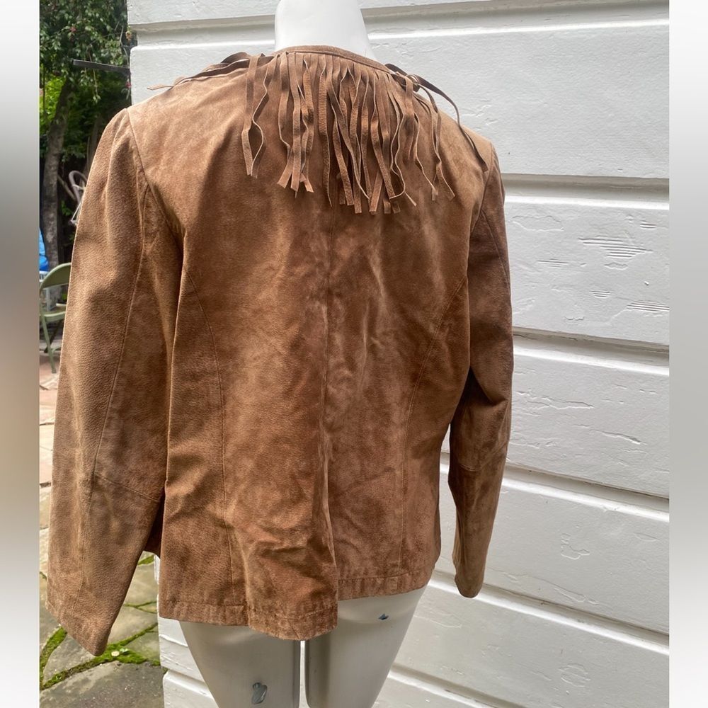 Boho Fringe 100% Live a Little Suede Fringe Jacket size medium - Picture 3 of 8